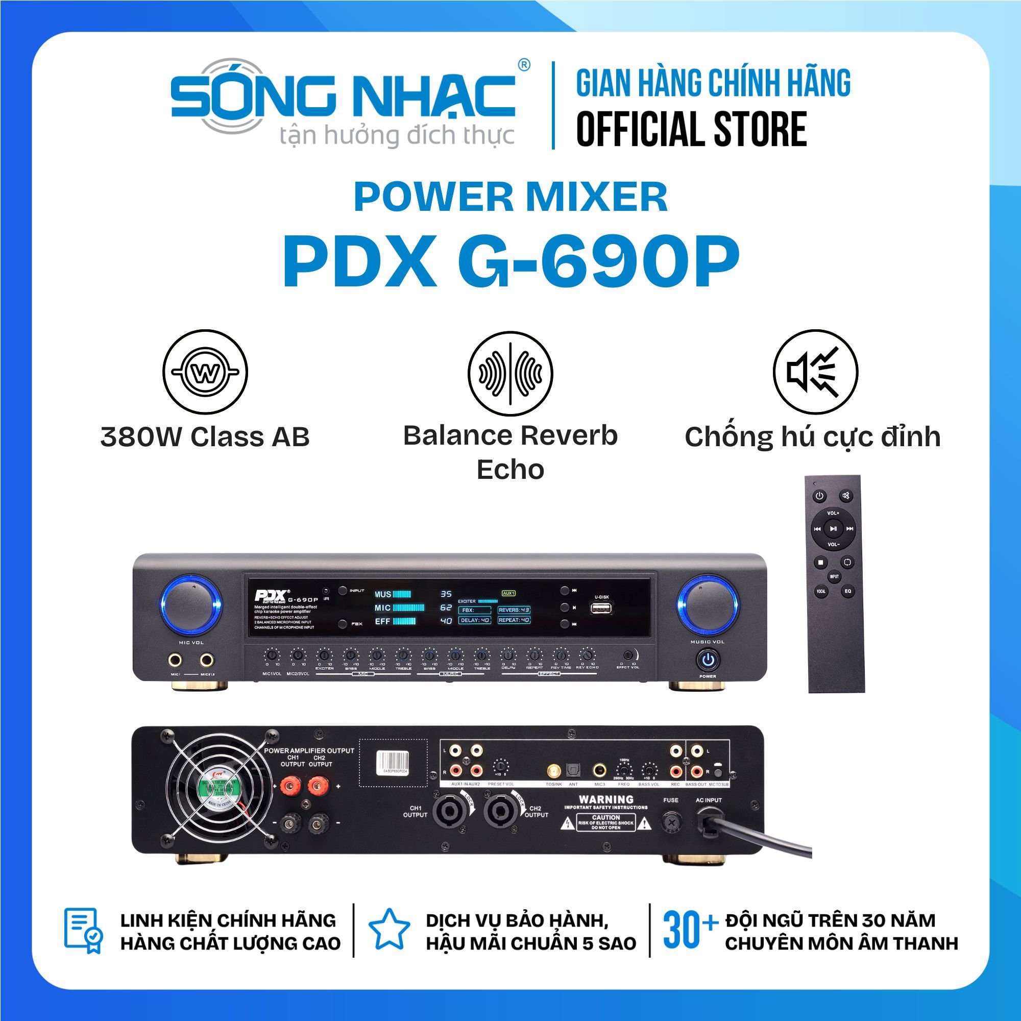 Power Mixer (Cục đẩy liền vang) cơ PDX G - 690P